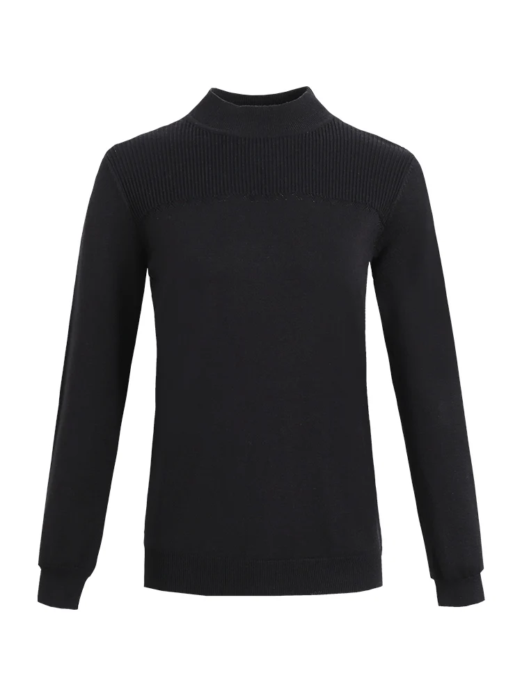 

Sweater Women Knitted Turtleneck Pullover Long Sleeve Tricot Sweaters And Pullovers Female Jumper Black
