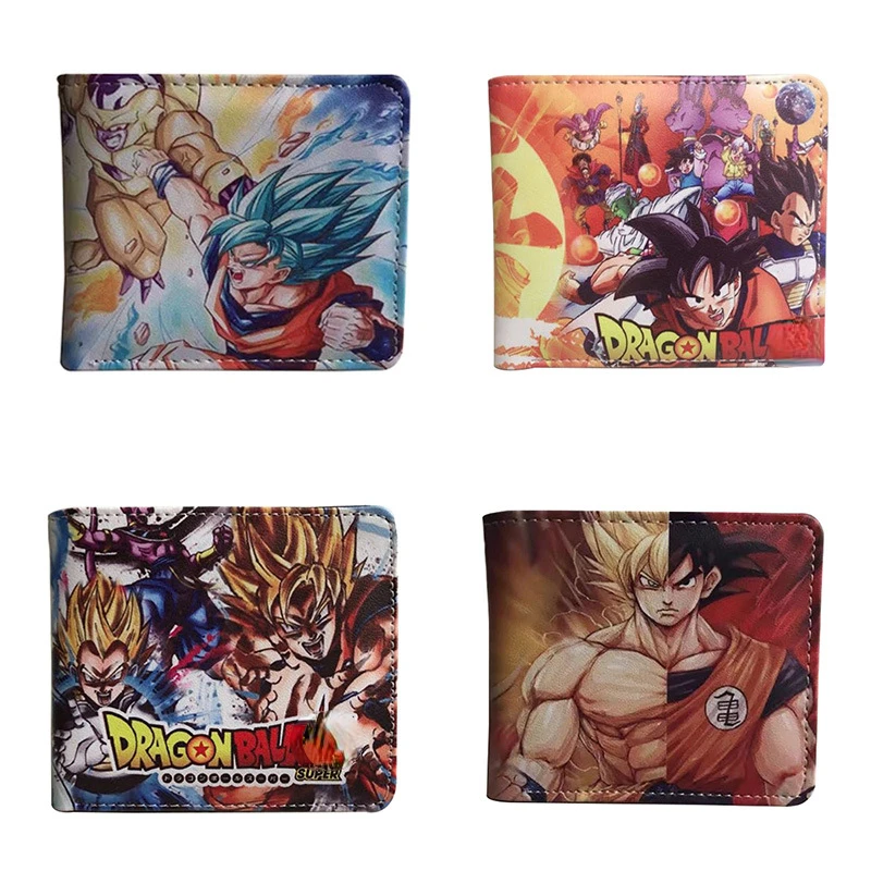 

Anime cartoon dragon ball series short two-fold wallet coin storage bag card bag wallet holiday gift batch send to friends