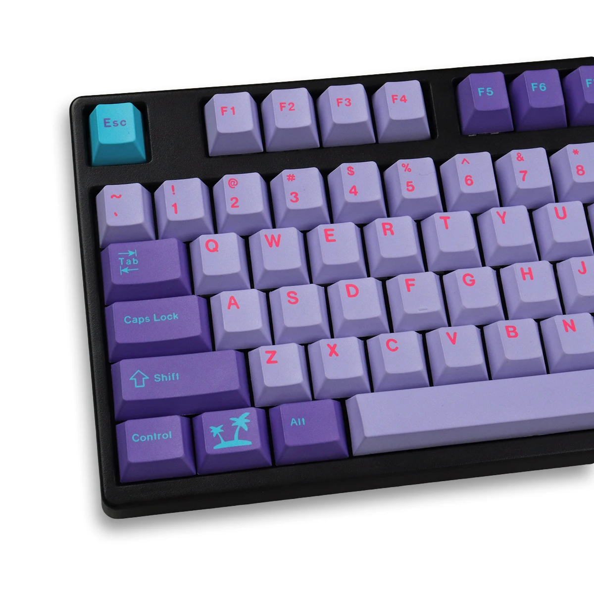 GMK Vaporwave Keycap 129keys PBT DYE-Sublimation Mechanical Keyboards Key Cap Cherry Profile For MX Switch GH60/64/68/84/87