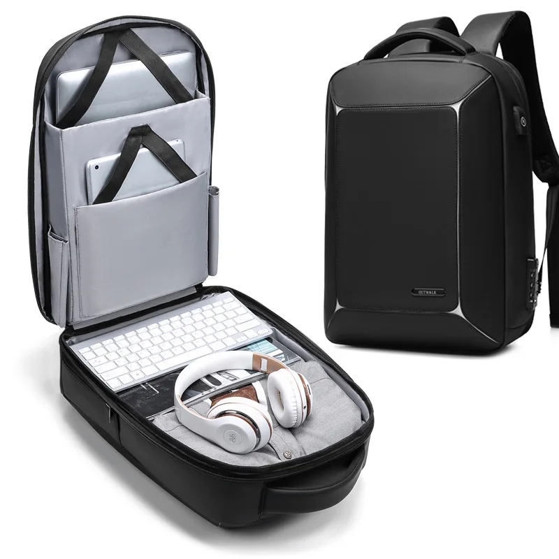 

Usb Men's Backpack Creative Computer Bag Leisure Combination Lock Anti-theft Backpack Multi-functional Business Trip Travel Bag