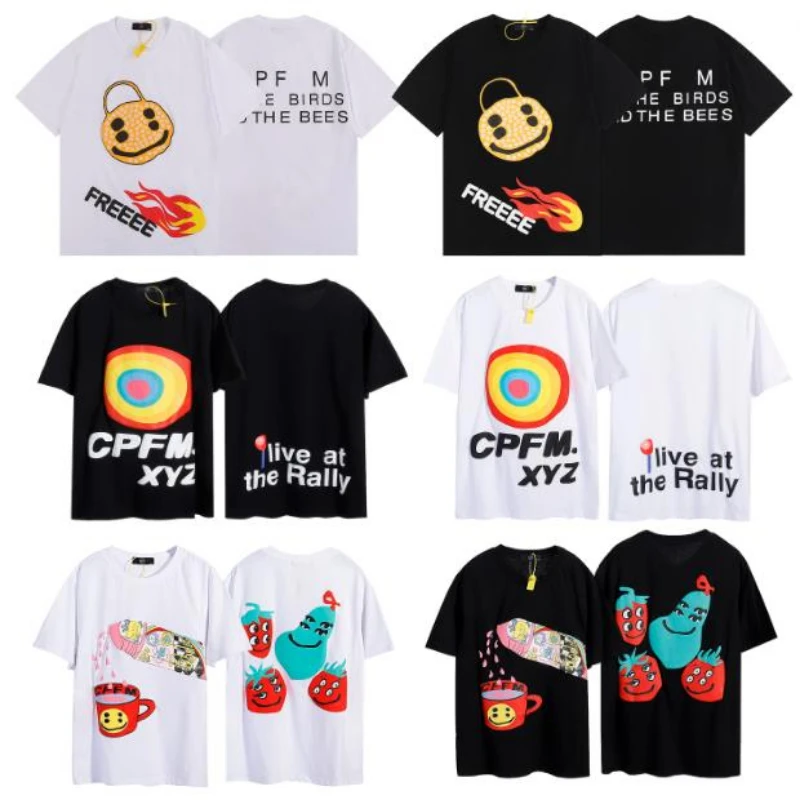 Высококачественные футболки CPFM хлопковая Повседневная футболка с коротким