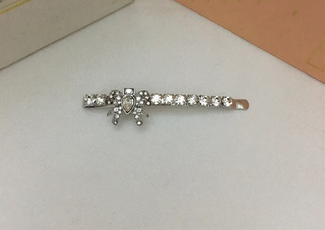 European and American fashion bow crystal hairpin