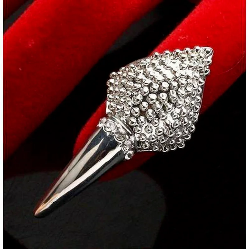 1 шт. серебряная броня для ногтей в стиле панк-рок |