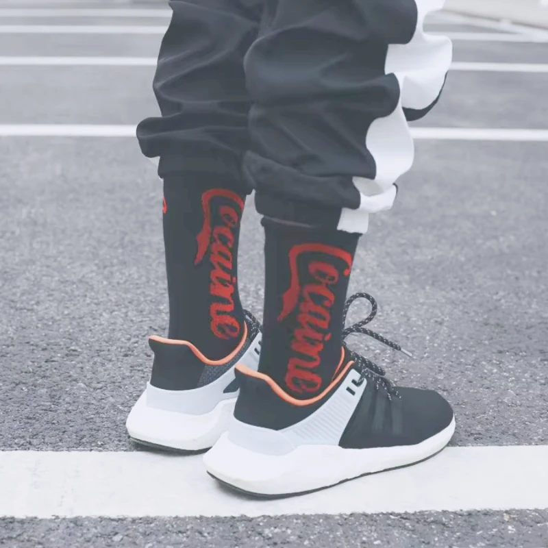 Летние длинные мужские уличные носки в стиле хип-хоп Европе и Америке с дикой