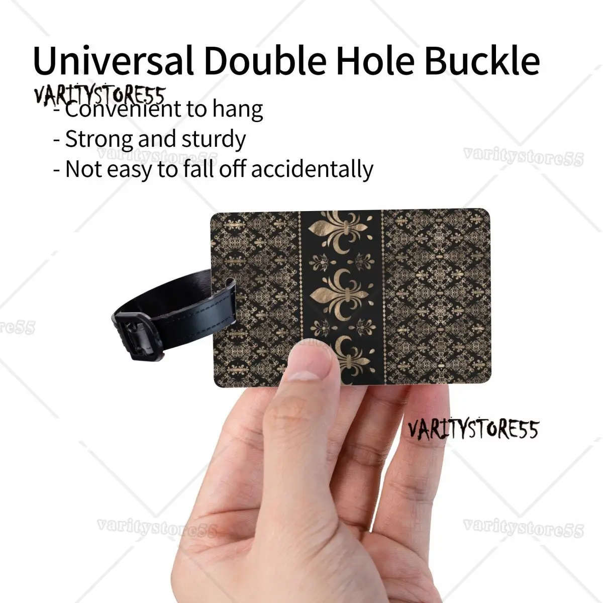 Роскошные черно-золотые багажные бирки Fleur De Lys для чемоданов забавные Fleur-de-Lis с