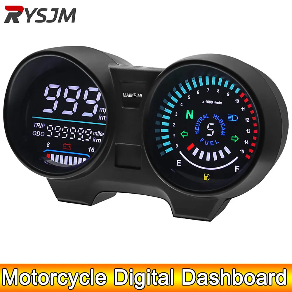 Универсальный AD Спидометр Цифровая Приборная Панель Светодиодная Версия Для