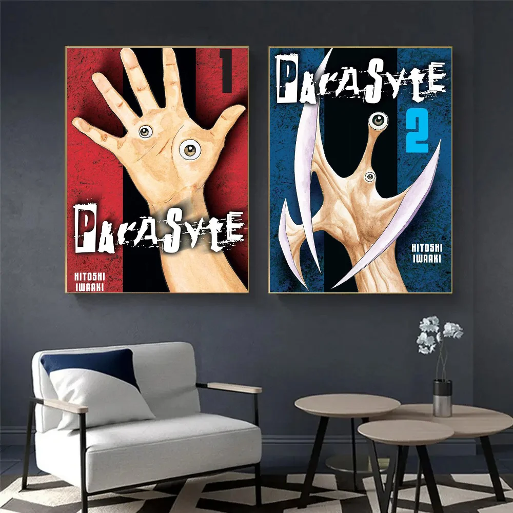 Parasyte Anime Posters Sticky Whitepaper Sticker DIY Room Bar Cafe Kawaii Decor