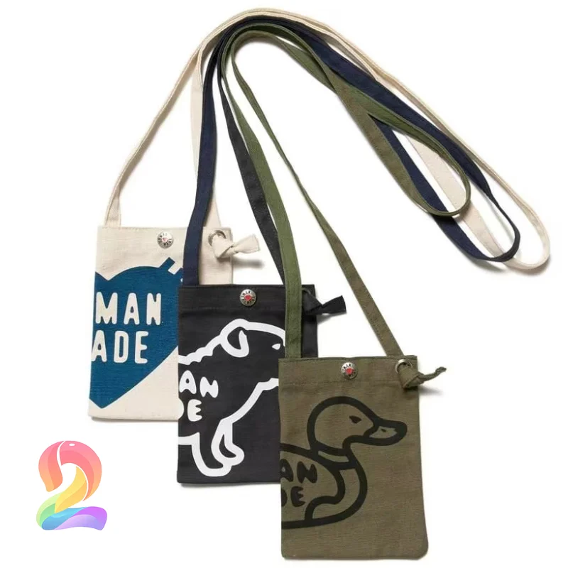 

Human Made Bags Love Dog Duck Print Men Women Canvas Messenger Bag
