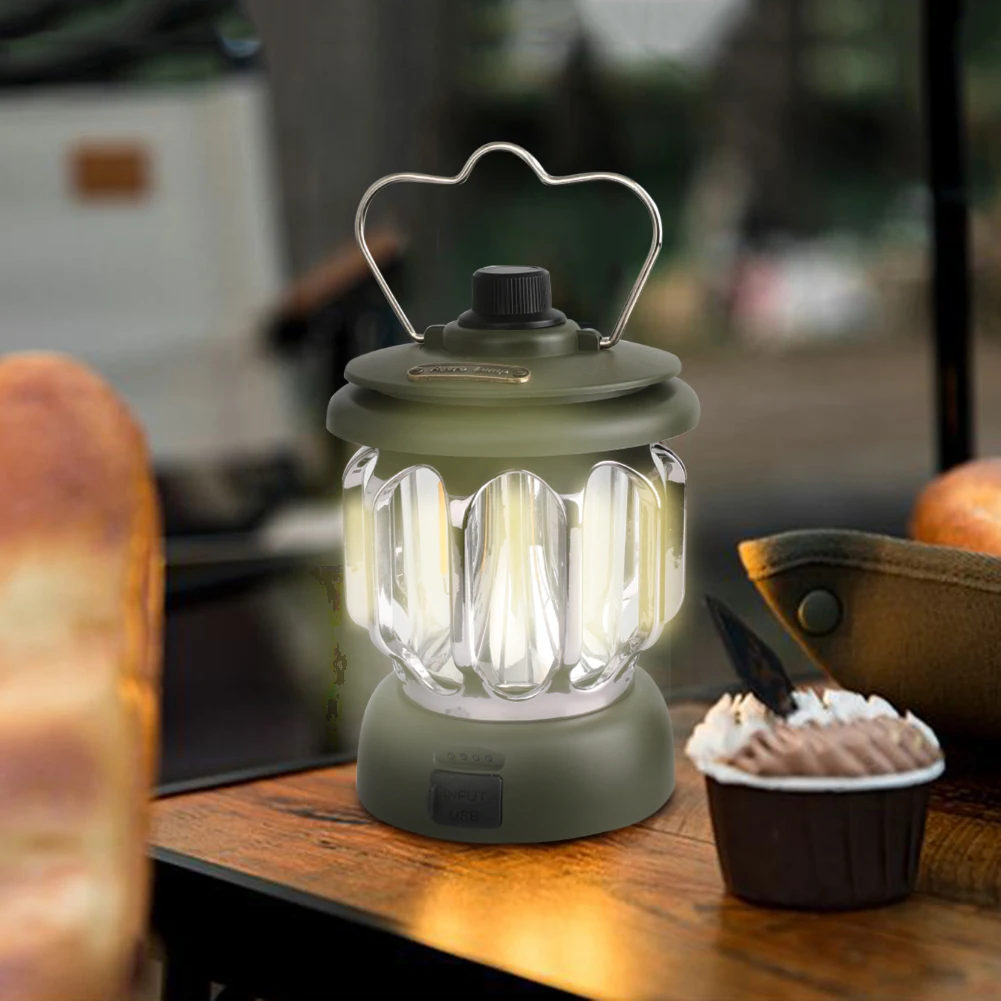 

Mountainhiker Rechargeable Retro Portable LED Lanterns Outdoor Camping Lighting Lamp Living Room Outdoor Tent Garden