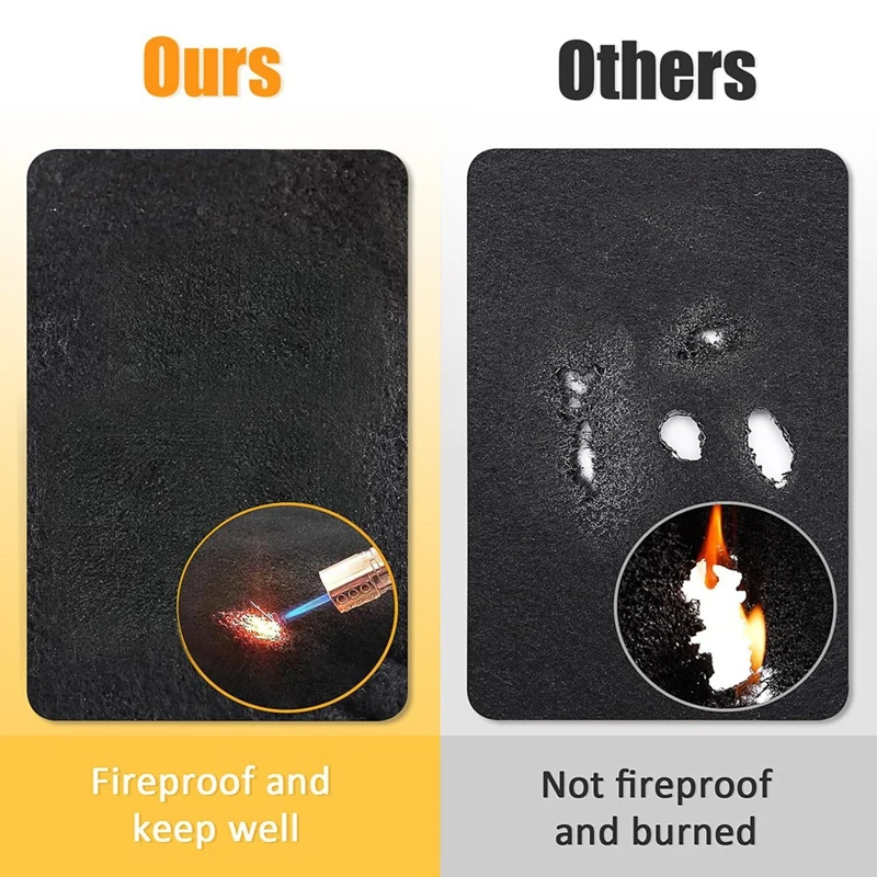 Welding Blanket Fireproof Opening Shape Mat Heatresistant Solder Up To 1800°F Flame Retardant Carbon