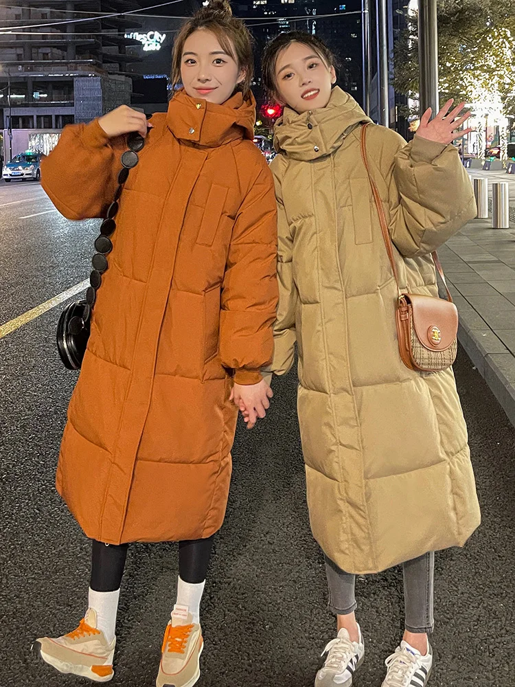 

Winter Women X-long Parkas Coat Casual Hooded Thick Warm Windproof Parkas Jackets Fashion Female outwear Long parkas Jacket