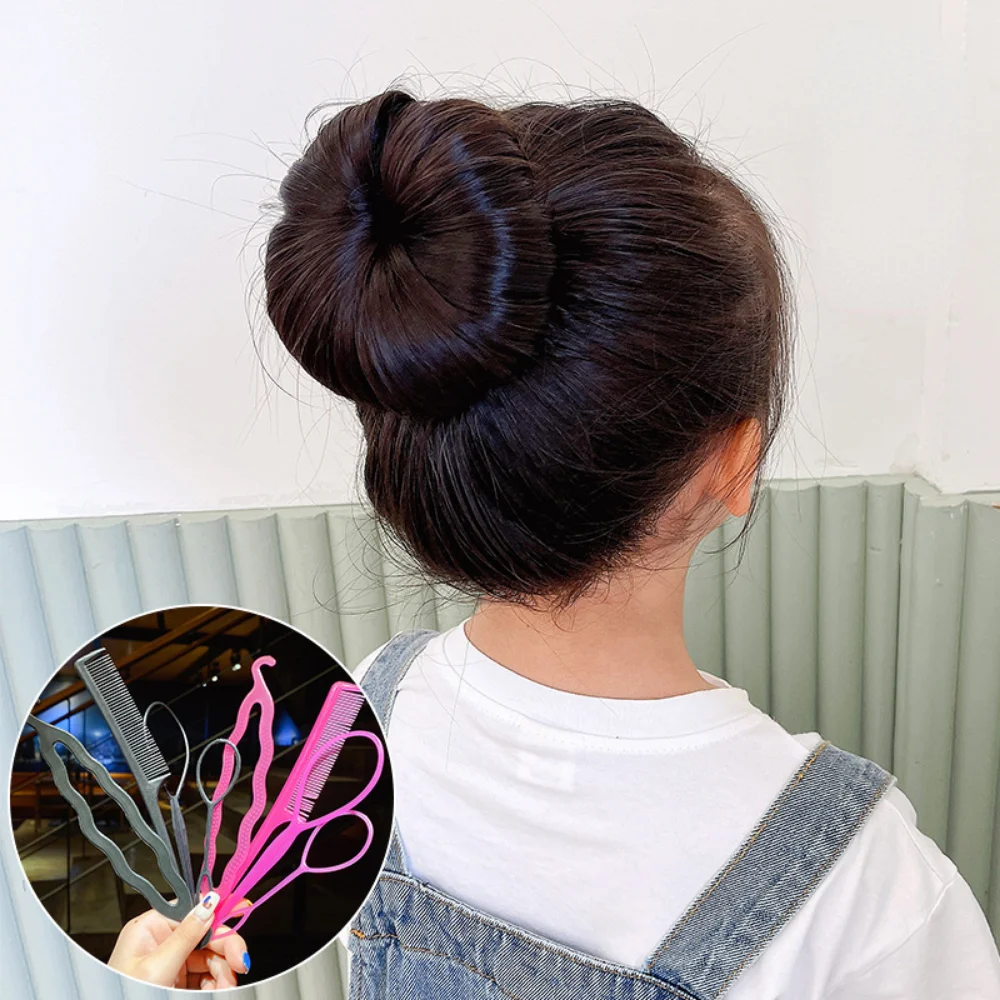 

2/4pcs Magic Hair Braiding Tools Twist Curler Hair Styling Set Hairpin Holding Hair Braiders Pull Hair Needle Ponytail DIY Tools