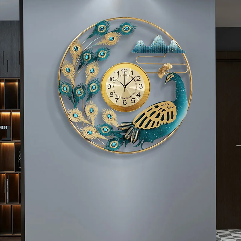 

Большие цифровые настенные часы Hall, современные антикварные классические роскошные стильные настенные часы, необычные часы с орнаментом для комнаты AB50WC