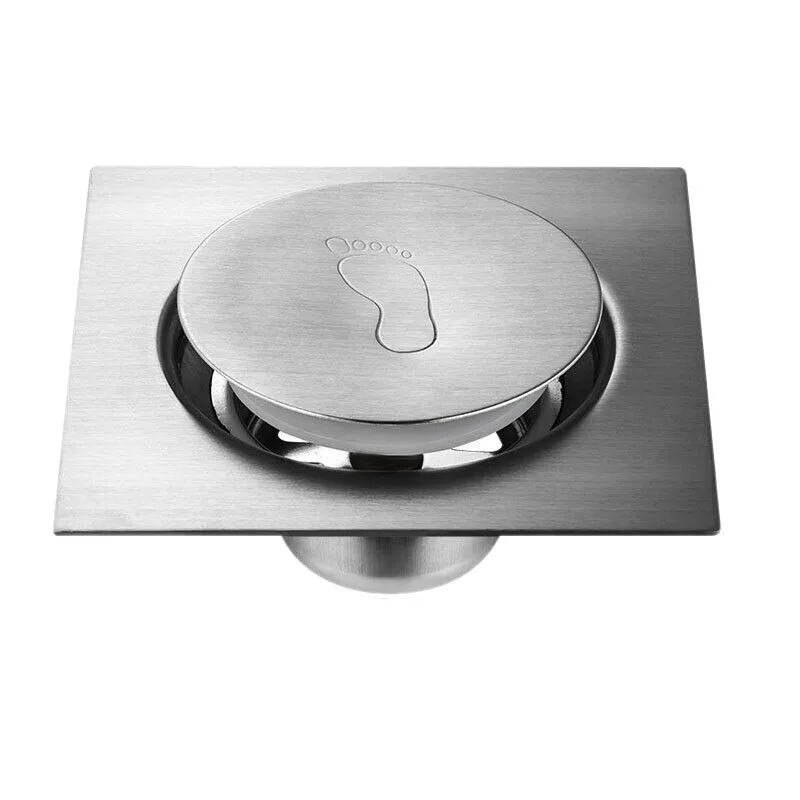

Press-Type Floor Drain Pedal Type Floor Drain Floor Mouned Drain Shower Square Bathroom Cover