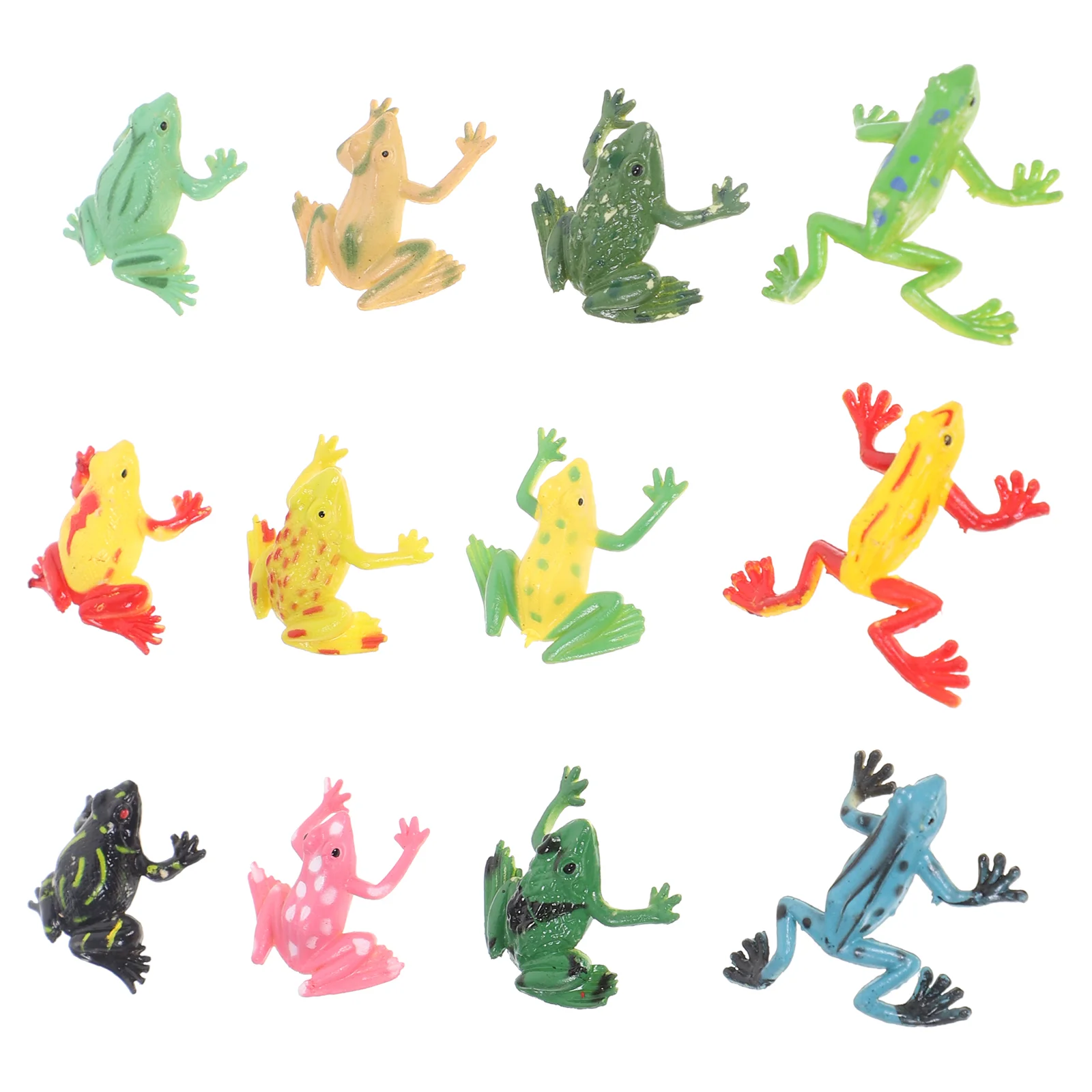 

12 Pcs Kids Car Toys Simulated Tropical Tree Frog Frogs Ornament Goldfish Party Decorations Child
