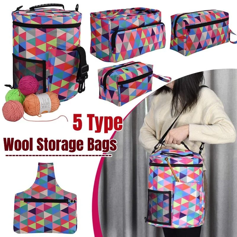 

Large Capacity Knitting Bag Crochet Yarn Storage Bag Portable Crochet Hooks Bag Knitting Accessories Storage DIY Sewing Tools