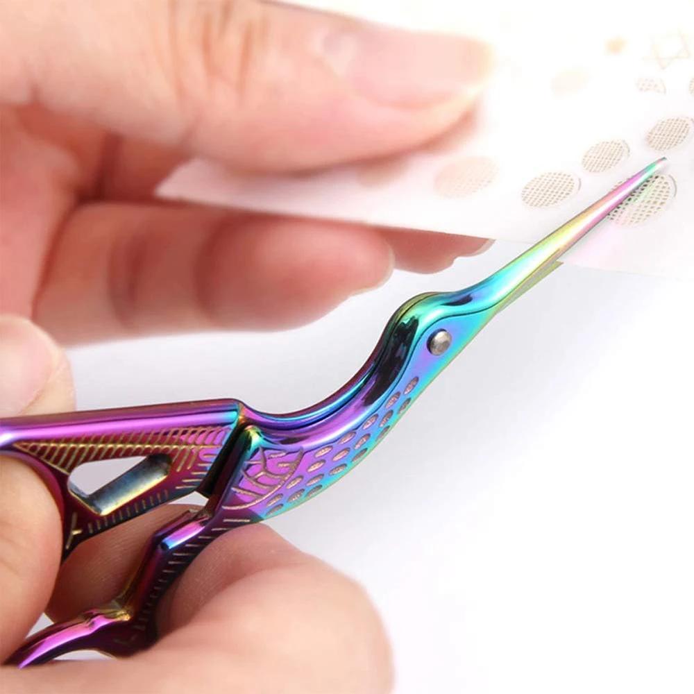 Мини-токарные ножницы острые для дизайна ногтей красочные инструменты из