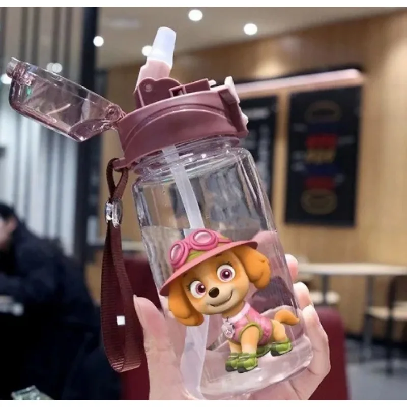 Фото Детская бутылка для воды Paw Patrol, 550 мл, с соломинкой, герметичная, для малышей, для мальчиков и девочек, для путешествий, школы, спорта №4