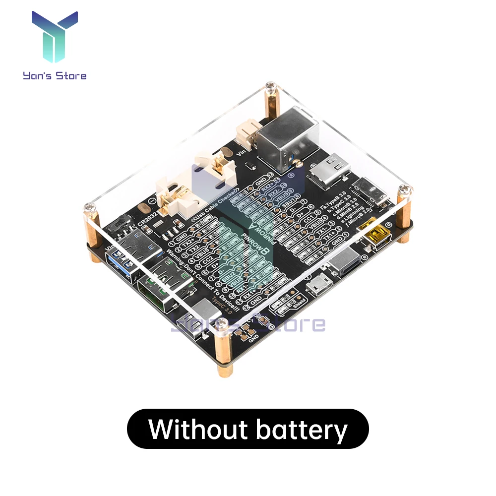 

Плата обнаружения кабеля для передачи данных Тестер кабеля USB Устройство проверки короткого замыкания включения-выключения Type-C Micro A Type B Инструмент для тестовой платы DC3-12V