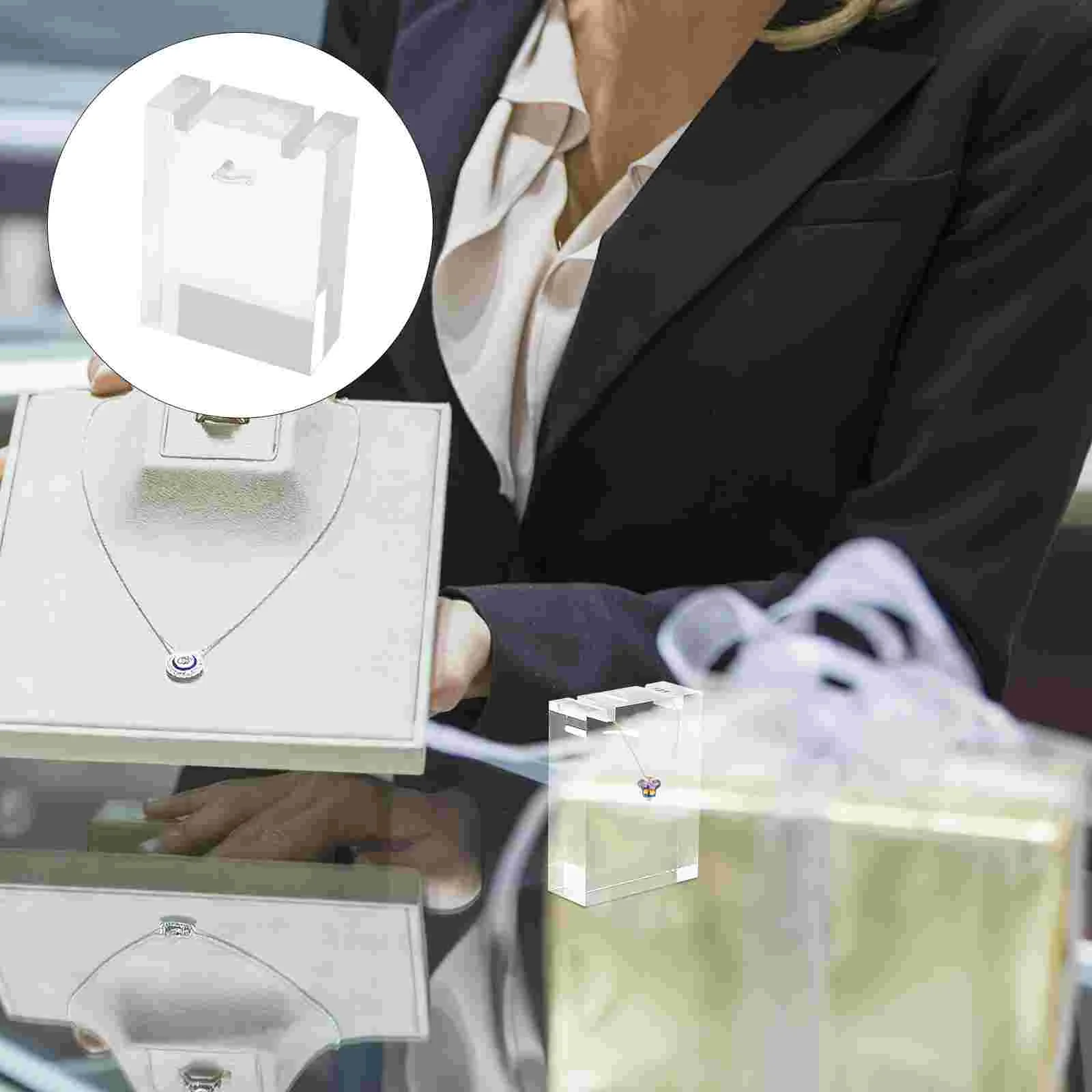 

Подставка-держатель для ожерелья, органайзер для ювелирных изделий из акриловой смолы, держатели для сережек, подвесные вращающиеся панели