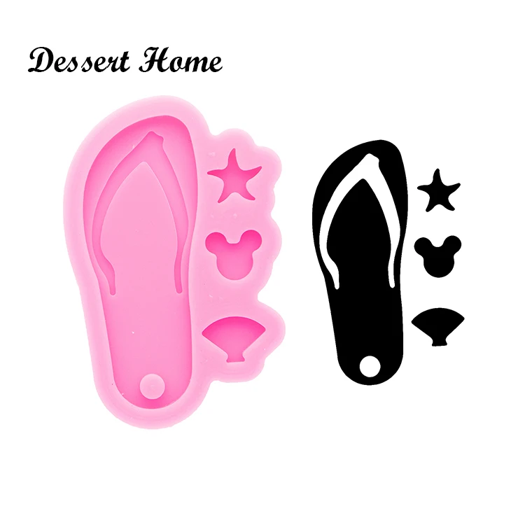 

Силиконовые формы для брелоков DY0590 розового цвета