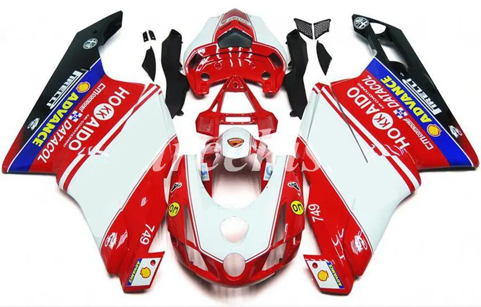 

New ABS Motorcycle Fairings Kits Fit for DUCATI 749 999 749s 999s 2003 2004 03 04 Fairing Bodywork Set Red cool