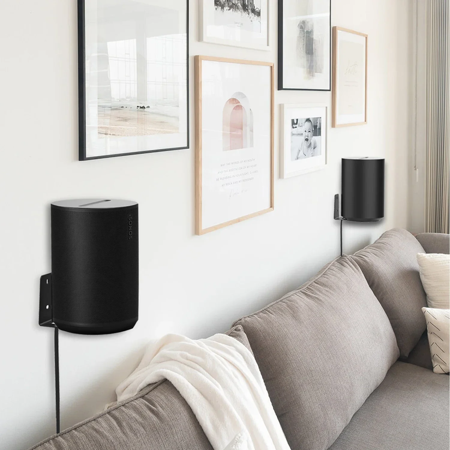 Фото Настенный кронштейн Monzlteck для Sonos Era 100 (WSE100)- пара-белый в наличии №5