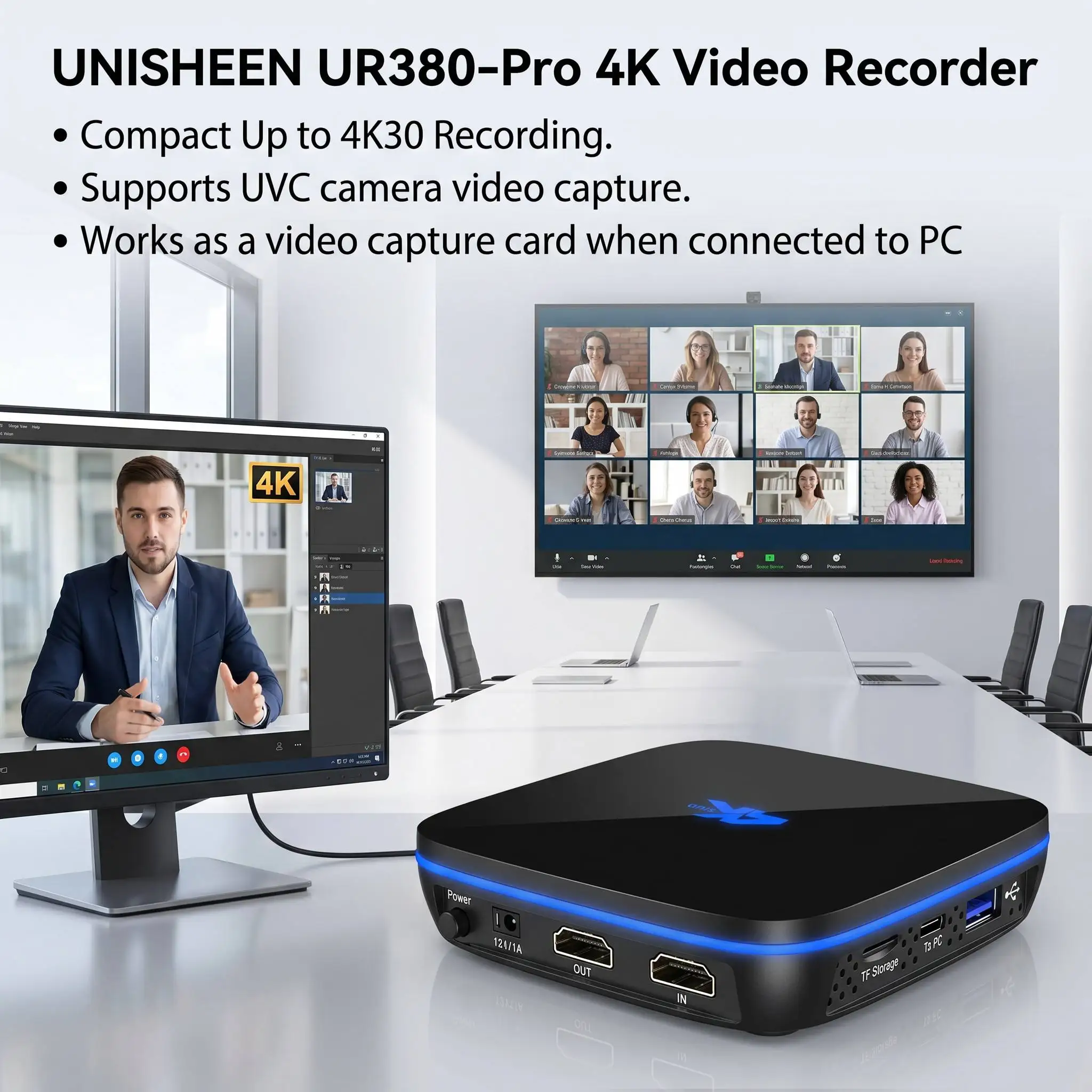 Фото UNISHEEN UR380-Pro: Автономный видеорегистратор 4K с функцией паузы записи и HDMI-входом №2