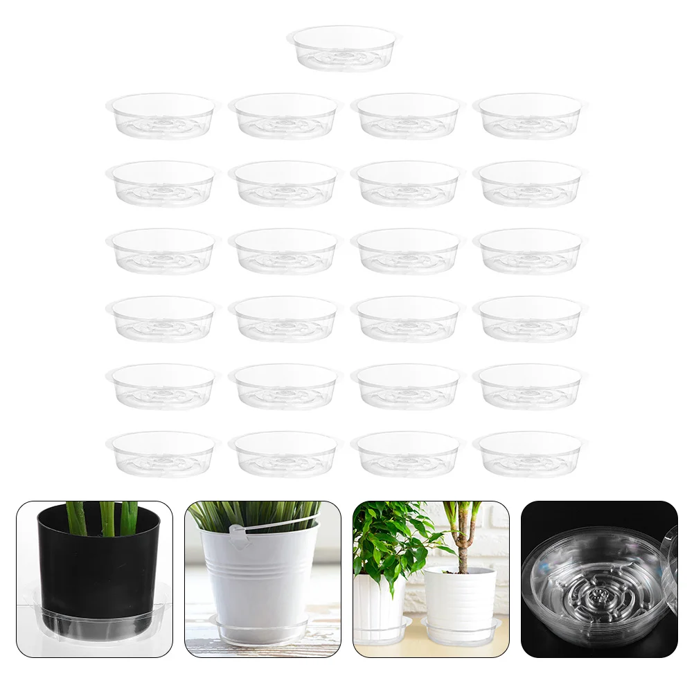 

Saucers Pot Saucer Plastic Trays Planter Tray Garden Round Drip Drainage Terra Caddies Ceramic Container Accessories Flower Pots