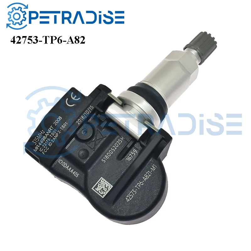 Новый датчик давления в шинах TPMS для Honda Accord Crosstour CR-V 10-15 автозапчасти OEM 42753-TP6-A82