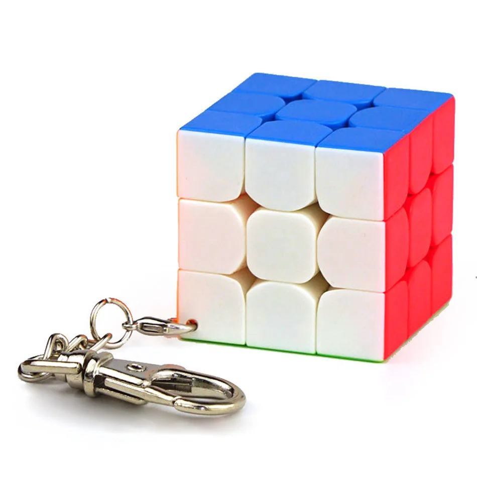 

MoYu KeyChain Mofangjiaoshi 3cm 3.5cm Mini 3x3x3 Magic Cube KeyChain Professional Educational Toys Key Ring Cubo Magico Puzzle