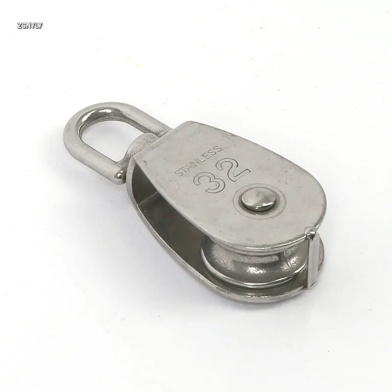 

M50 Stainless Steel Single Wheel Swivel Pulley Block 400kg Wire Pulley Swivel Lifting Rope Pulley Block For Wire Rope Durable