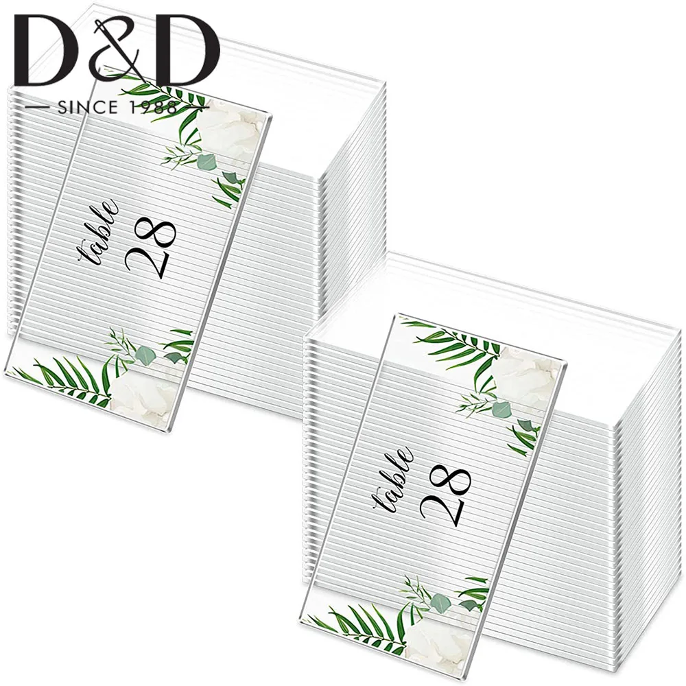 

10Pcs/Set Clear Acrylic Place Cards Blank Rectangle Table Seating Cards For Wedding Guest Names DIY Table Setting Banquet Party