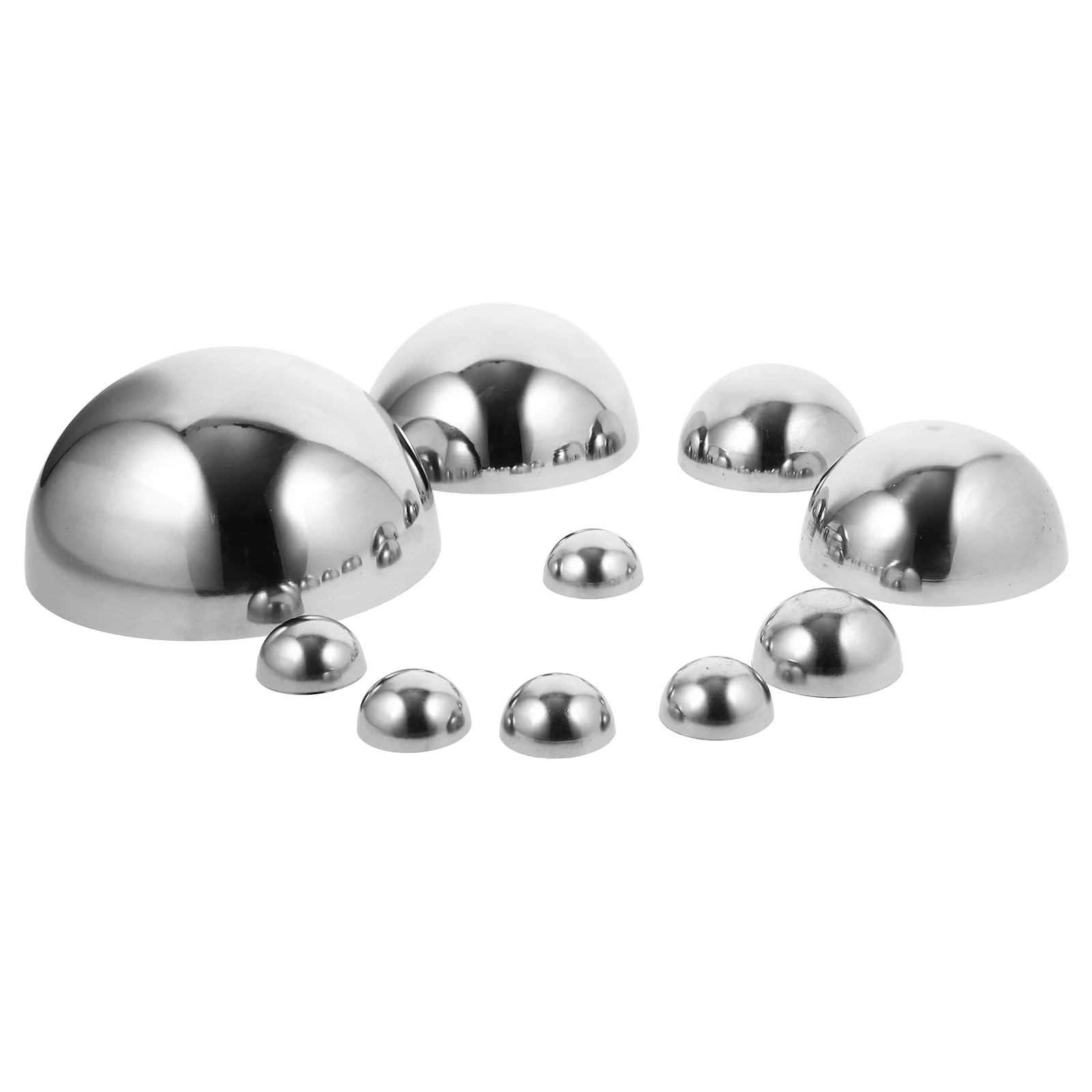 

10pcs Stainless Steel Gazing Hollow Ball Reflective Garden Sphere Pond Balls Seamless Floating Globe