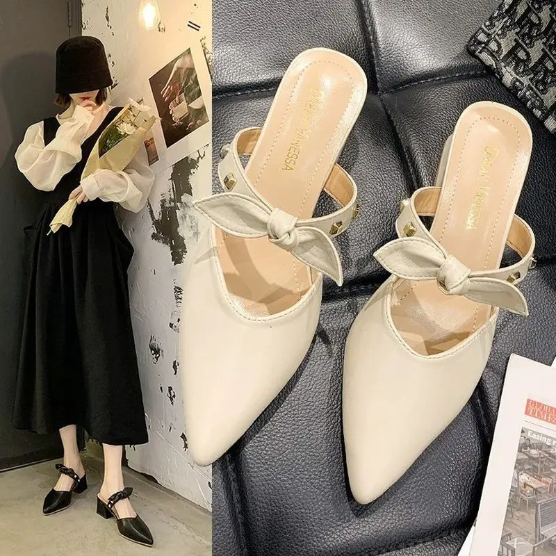 

2021 Hot Sale Women's Shoes Ladies Fashion Comfortable Slip on Low Heel Shoes Lady Casual Flock Summer Slippers Zapatillas Mujer
