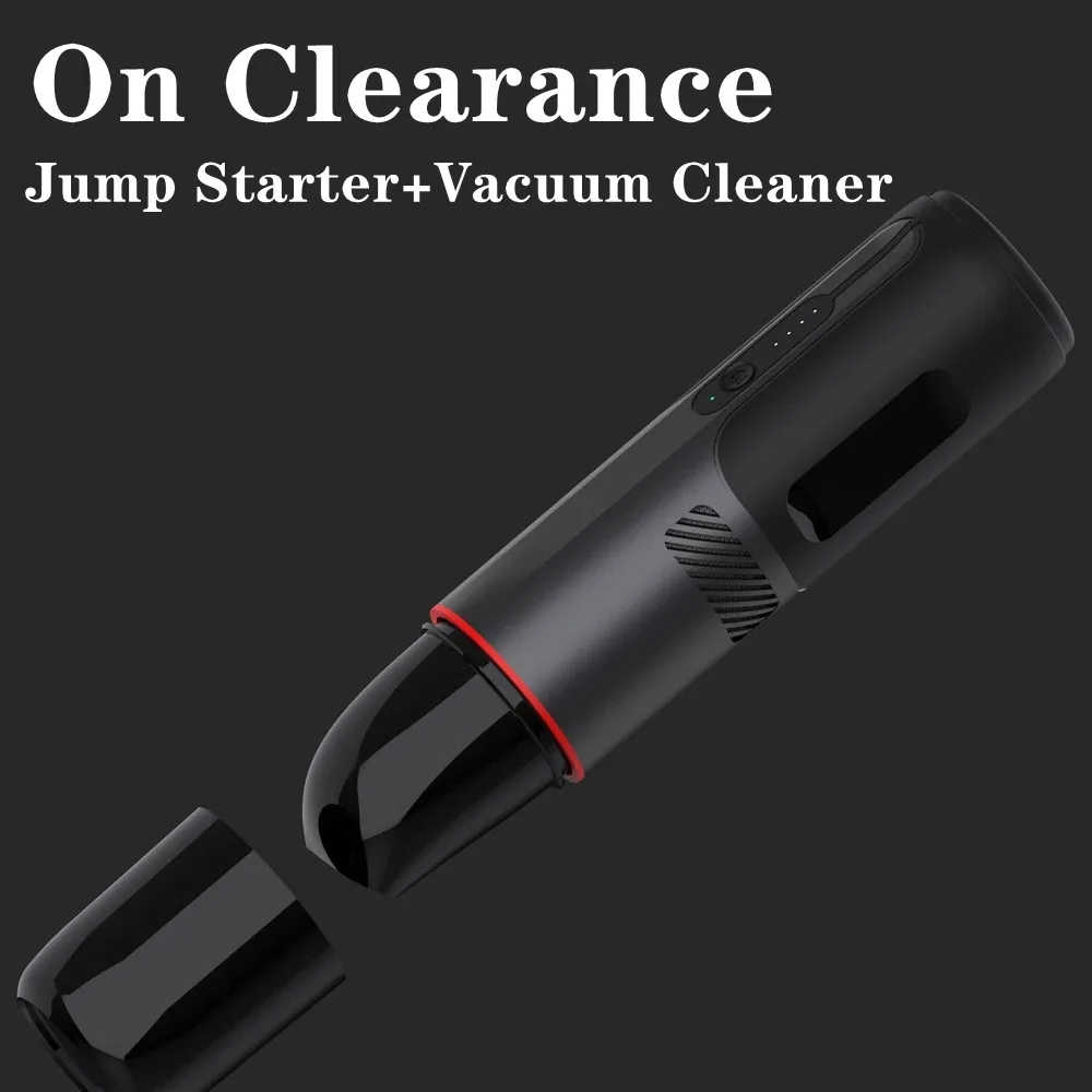 

Super Safe Car Jump Starter 1200A 15000mAh Car Battery Booster Buster with Suction Handheld Car Vacuum Cleaner Starter