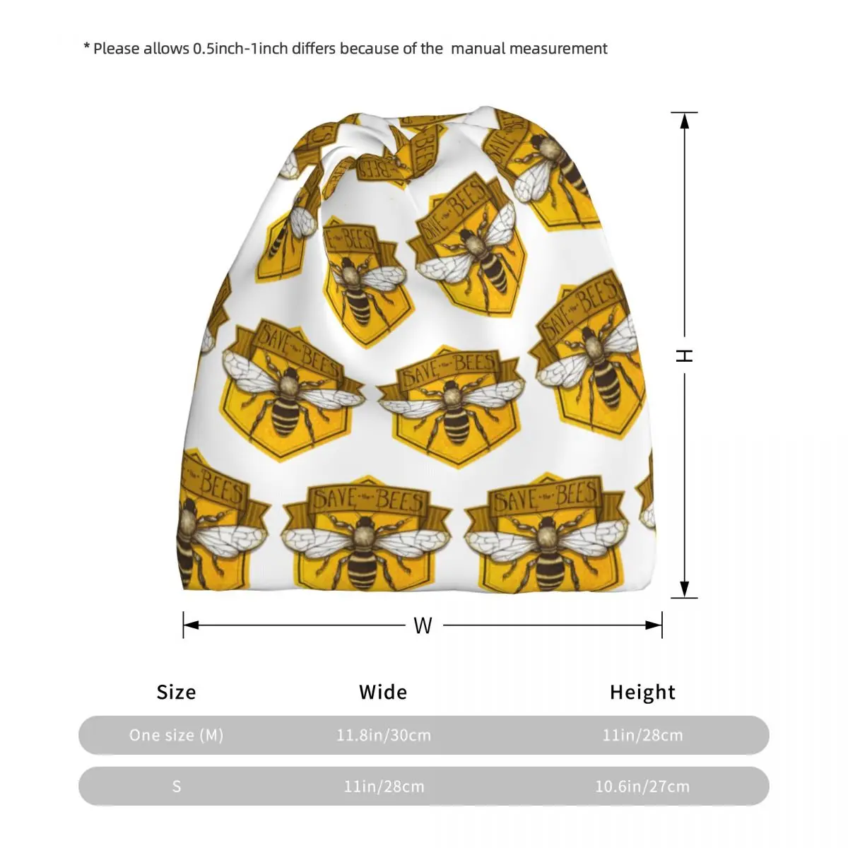 Фото Бандана с принтом Save The Bees, волшебный шарф, теплая повязка на голову, шапка-бини для мужчин и женщин, ветрозащитная, для взрослых №5
