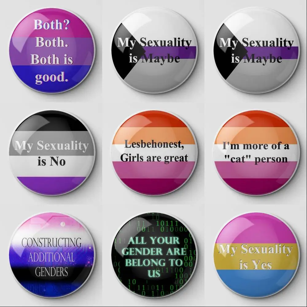 

Pride Flag and Phrase LGBT Soft Button Pin Customizable Collar Brooch Badge Cartoon Women Lover Lapel Pin Decor Creative Funny