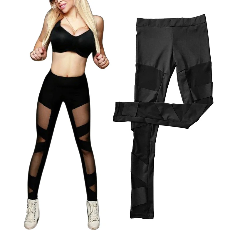 

Женские сексуальные сетчатые штаны для йоги, спортивные Леггинсы для тренажерного зала, фитнеса, бега, дышащие леггинсы с эффектом пуш-ап, т...