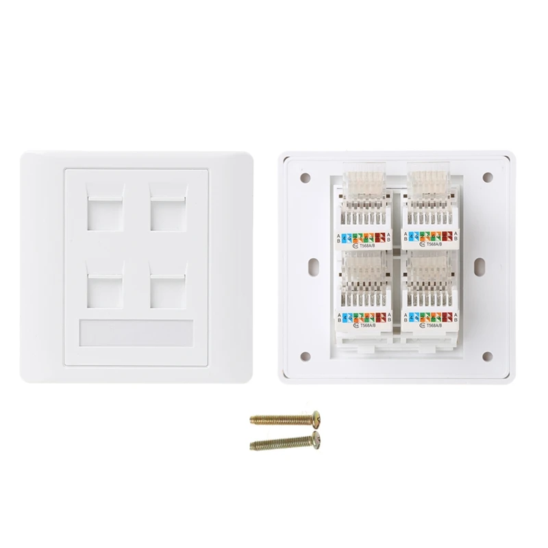 

86 Type Computer Socket Panel CAT5E Network Module RJ45 Cable Interface Outlet