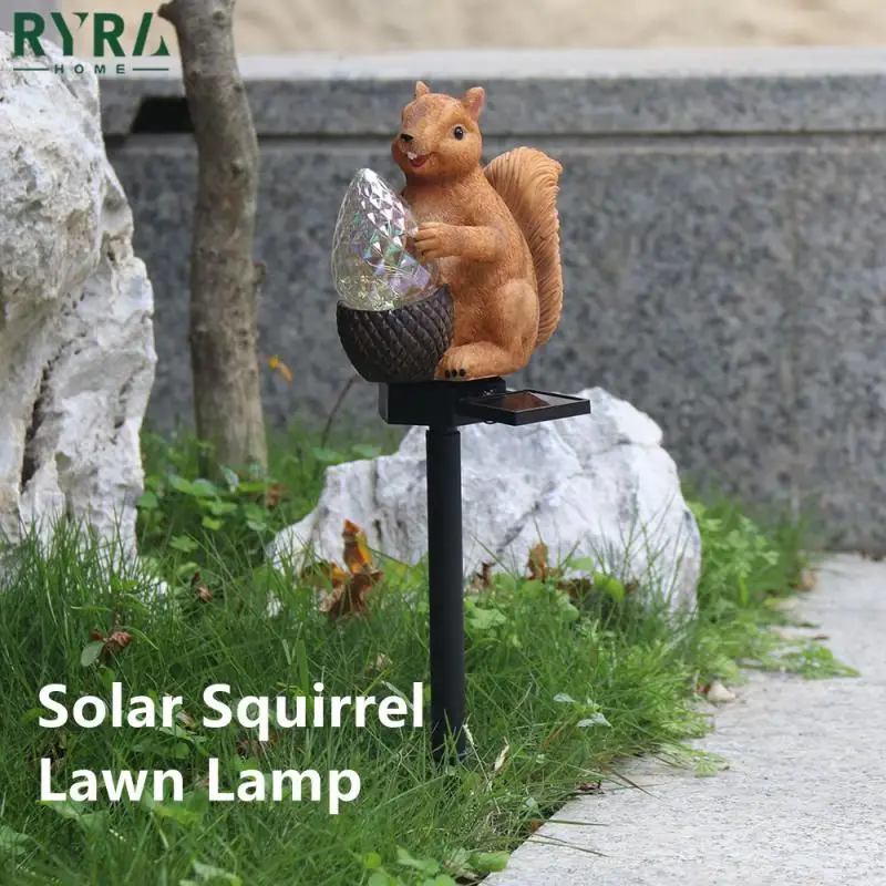 

Solar Decorative Light Crystal Lights Resin Squirrel Lawn Lamp LED Decoration Night Light Outdoor Waterproof For Garden Yard