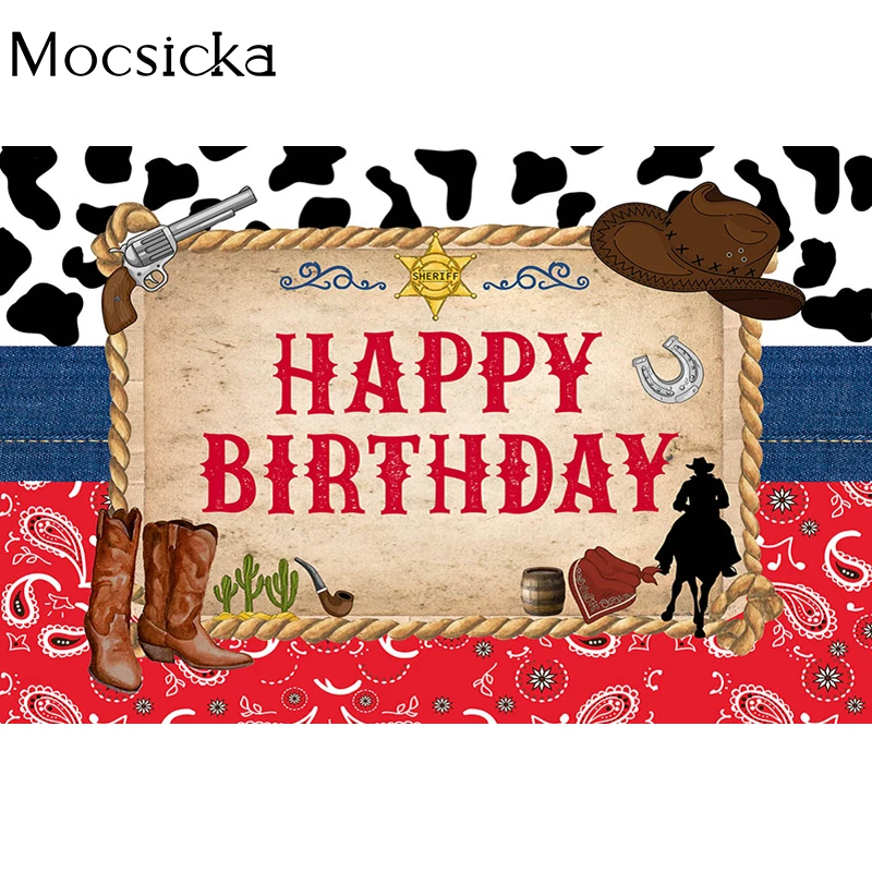 Mocsicka Западный ковбойский фон для фотосъемки детей Портретные фото обои на день