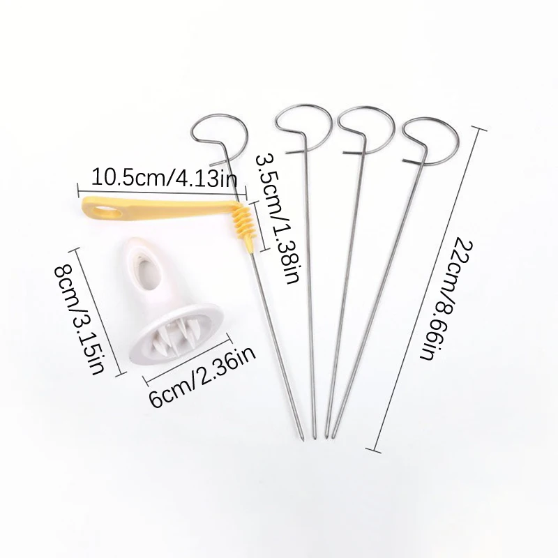 6 шт./компл. пластиковая вращающаяся картофелерезка из нержавеющей стали витая