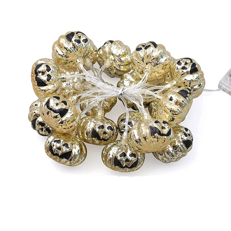 

Halloween Lights,20 LED Pumpkin String Lights 9.8 Feet Halloween Decor,2 Modes Steady and Flickering Lights Halloween