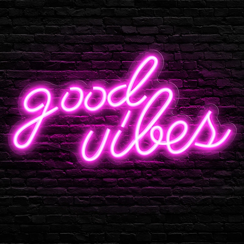 Good Vibes Только знаки для настенного декора розовый неоновый светильник девичника