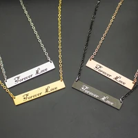 8customized engraved name fashion stainless steel name necklace personalized letter gold choker necklace pendant nameplate gift