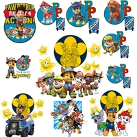 cartoon paw patrol iron on patches for clothing diy t shirt heat transfer patch clothes custom patroling stickers decor gift