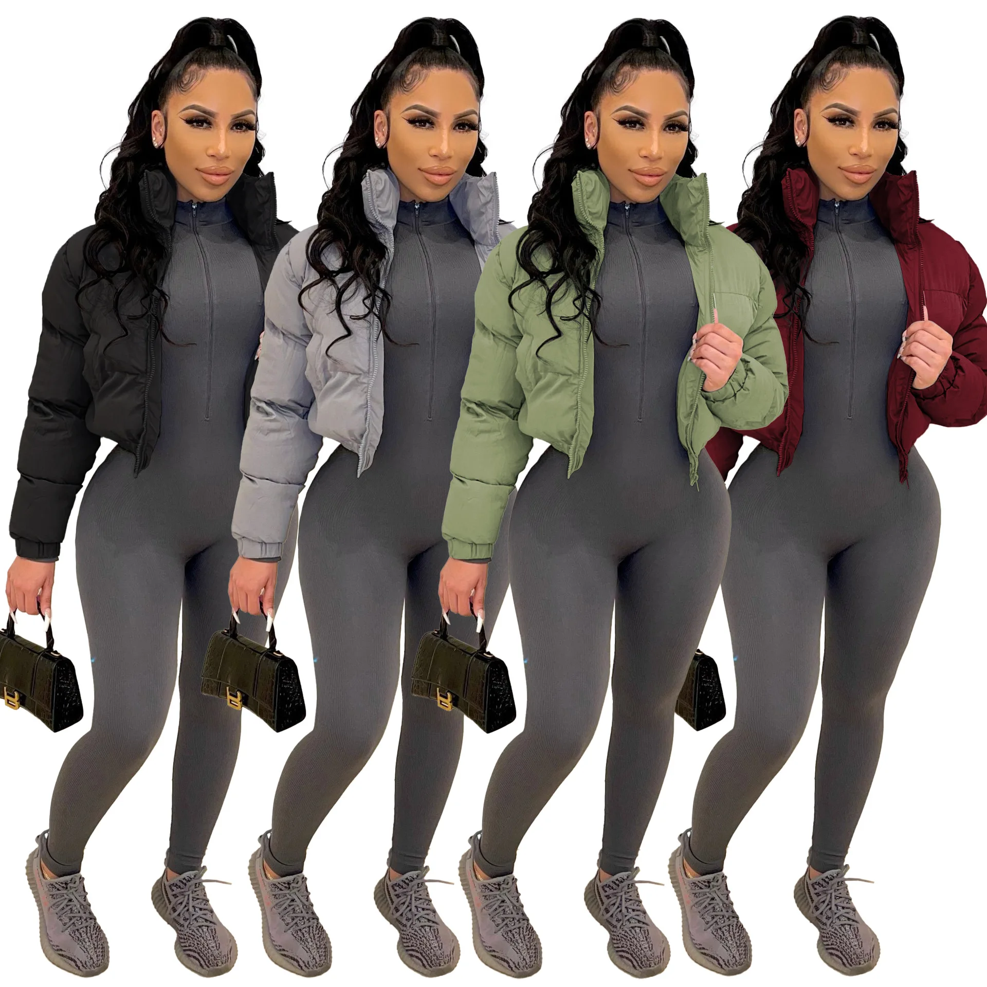 

Women Short Bread Down Coats 2021 Autumn and Winter Pop Women's Cotton Overcoat Casual Clothes Woman's Short Jacket