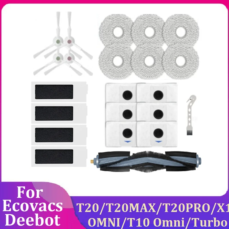 

22PCS Replacement Parts For Ecovacs Deebot T20 PRO /T20 MAX/ T20 PRO PLUS/ T20 MAX PLUS / T10 /X1 Robot Vacuum Cleaner