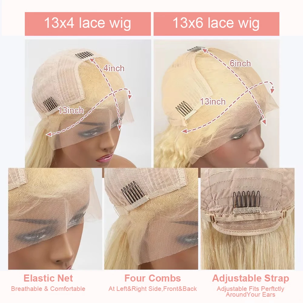 40 дюймов 250 Плотность 13x6 Hd Прозрачный парик из натуральных волос на фронтальной